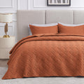 Twin Quilt Bedding Set Wave Pattern Coverlet - Lightweight Summer