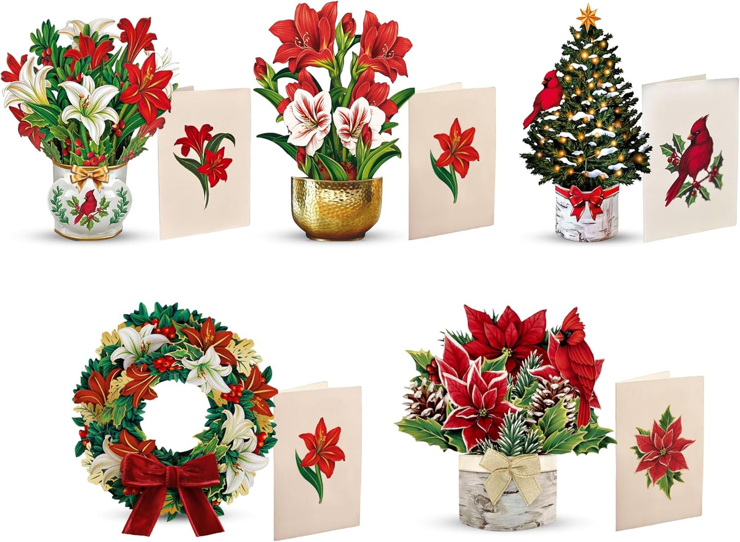 Freshcut Paper Holiday Collection 3D Popup Greeting Cards