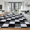 KICMOR 6x9 Area Rugs for Living Room, Soft Black White Grey