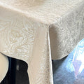 70x140 in Jacquard Fabric Tablecloth Rectangle - Waterproof, Heavy