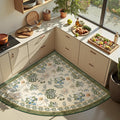 jinchan Floral Corner Rug for Living Room and Bedroom Use