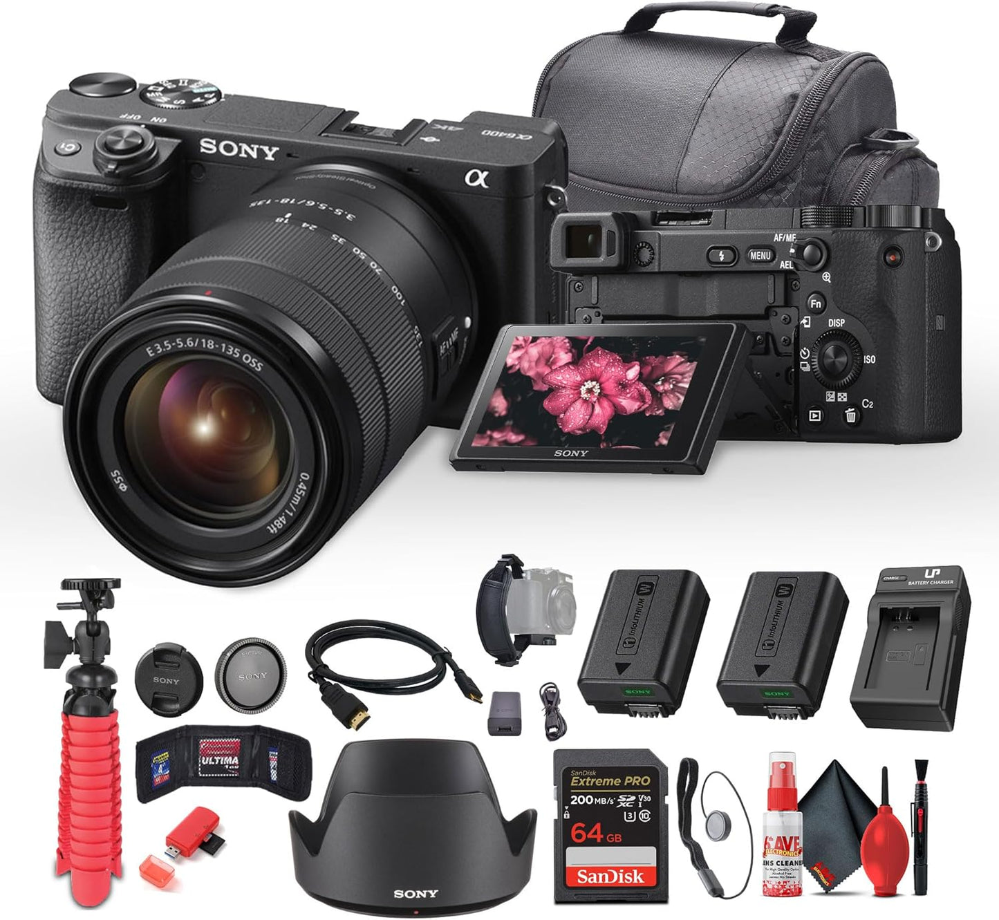 Sony a6400 Mirrorless Camera: Real-Time Eye Auto Focus