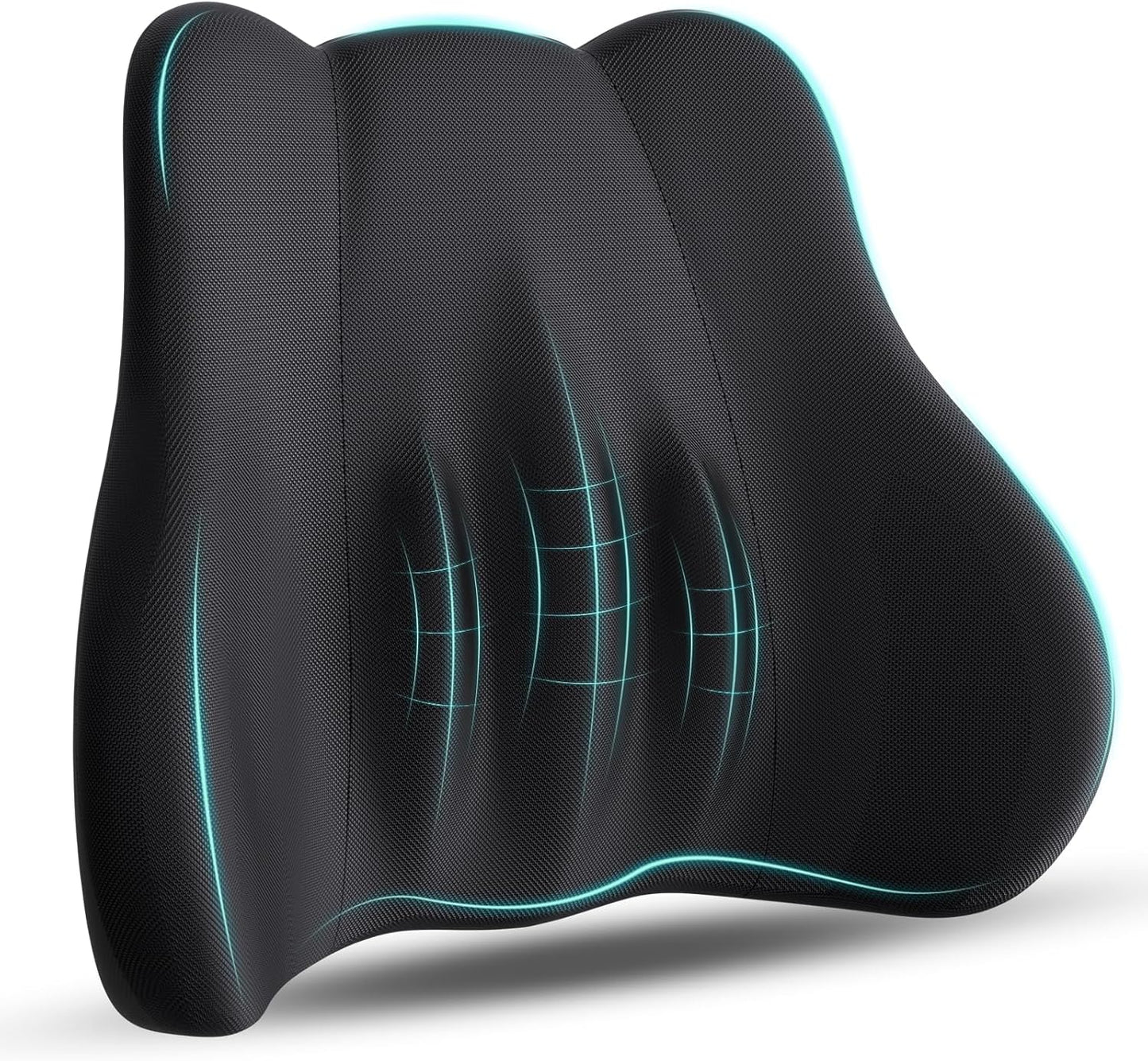 Lumbar Support Pillow for Lower Back Pain Relief - Black