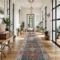 3x16 Washable Hallway Runner Rug - Thin Non Slip Vintage Runner