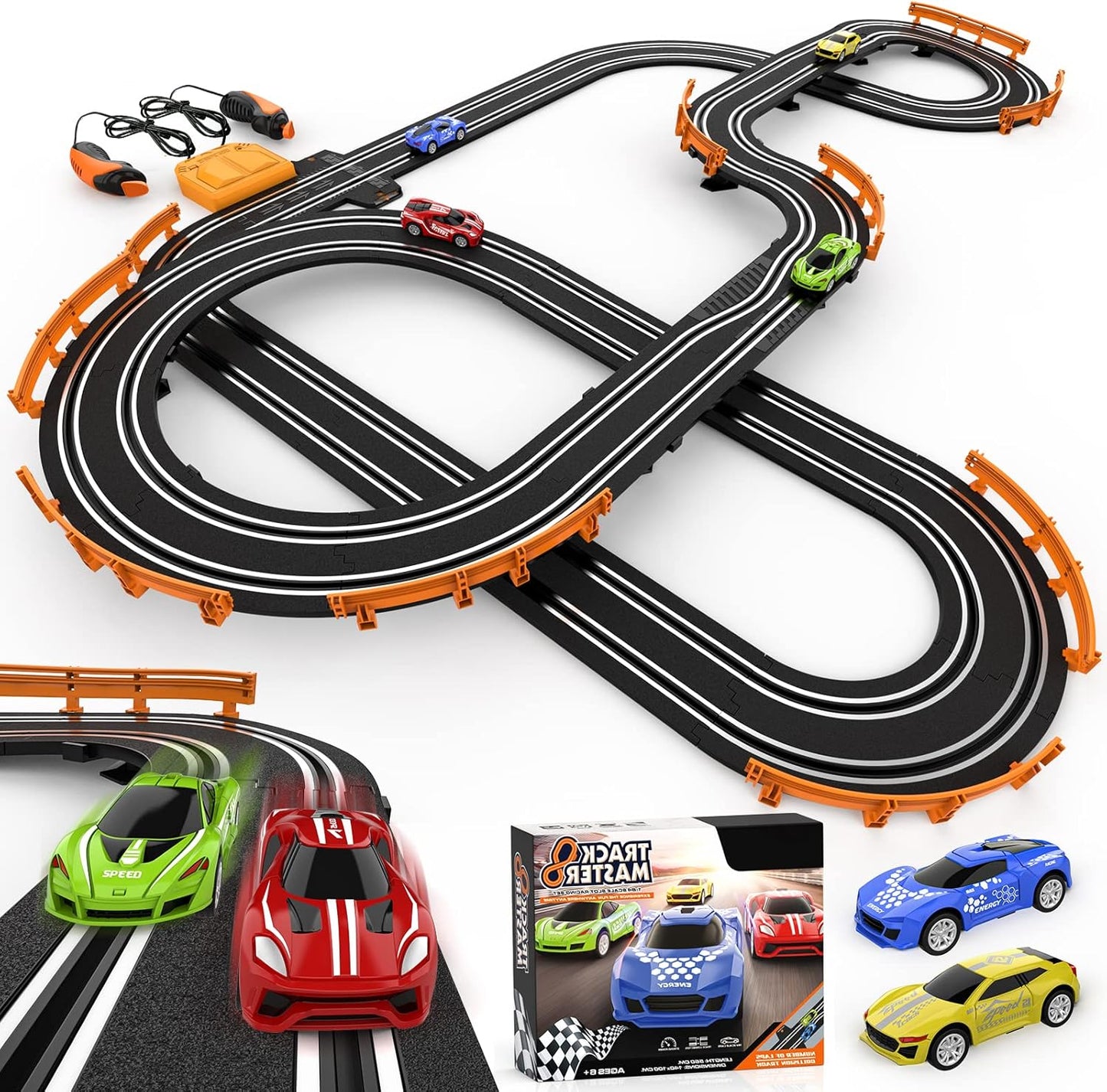 Slot Car Race Track Sets with High-Speed Cars for Kids Fun