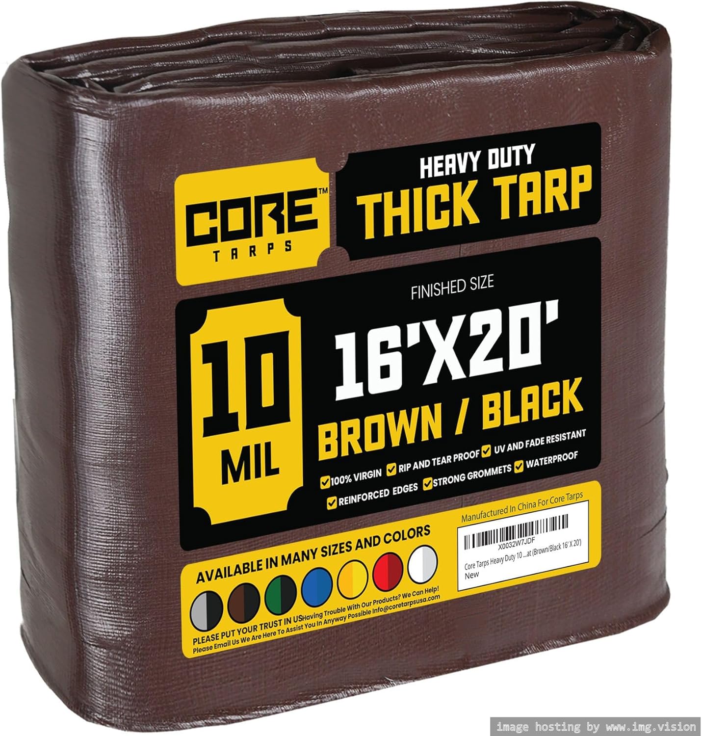 Heavy Duty 10 Mil Tarp Cover for All Weather Protection