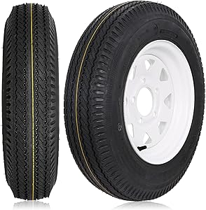 2PK Autocessking 5.30-12 Bias Trailer Tire for Smooth Towing