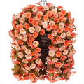Artificial Fake Fall Hanging Flowers Plants Basket for Outdoor Autumn