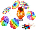 Hoolerry Rainbow Cocktail Umbrella Picks: Colorful Drink Decor