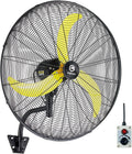 30ft Oscillating Wall Mount Fan With Brushless DC Motor - Heavy Duty