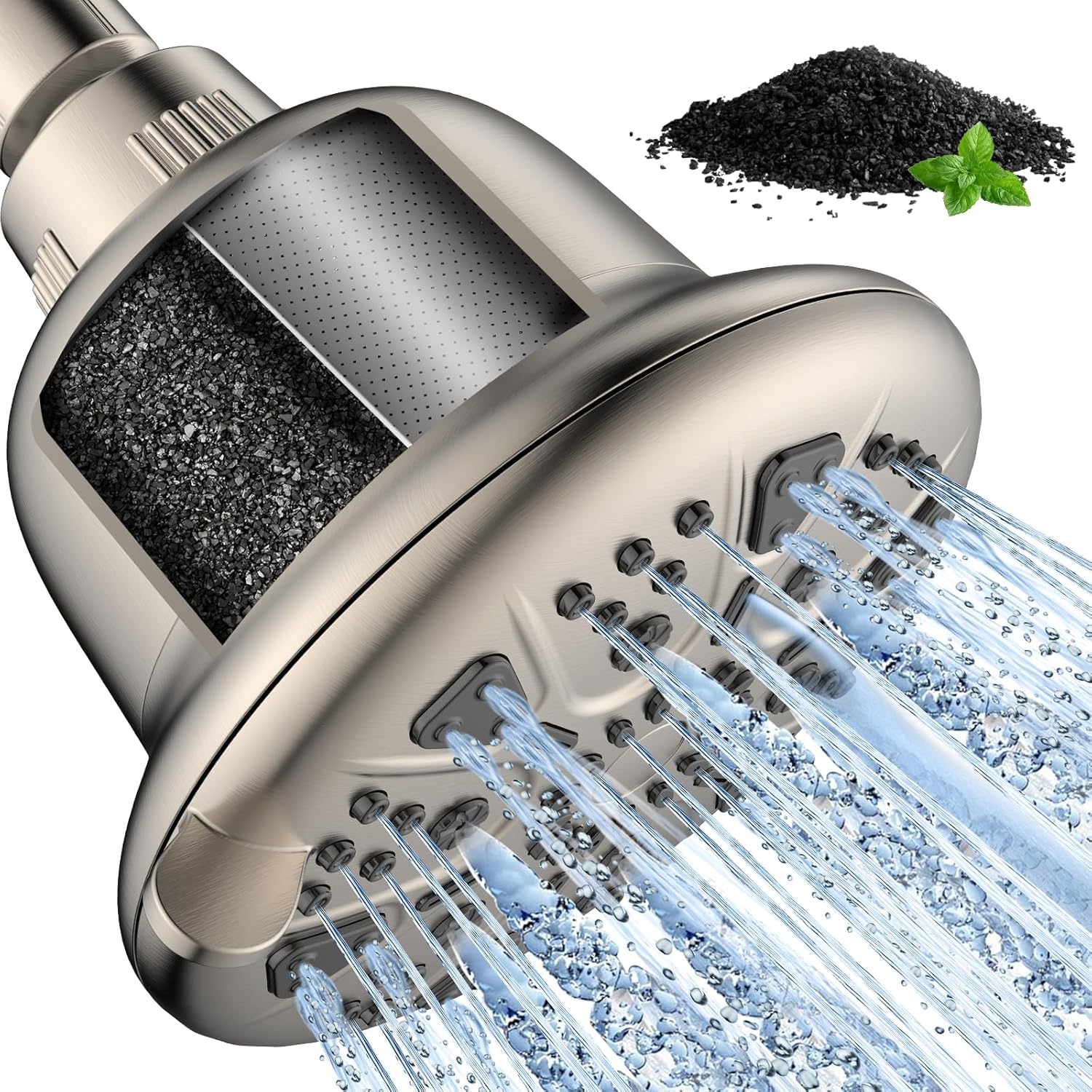 Filtered Shower Head with Upgraded Carbon Filter for High Pressure