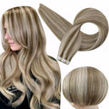 Full Shine Tape in Hair Extensions 22 in - Natural Ash Brown Blend