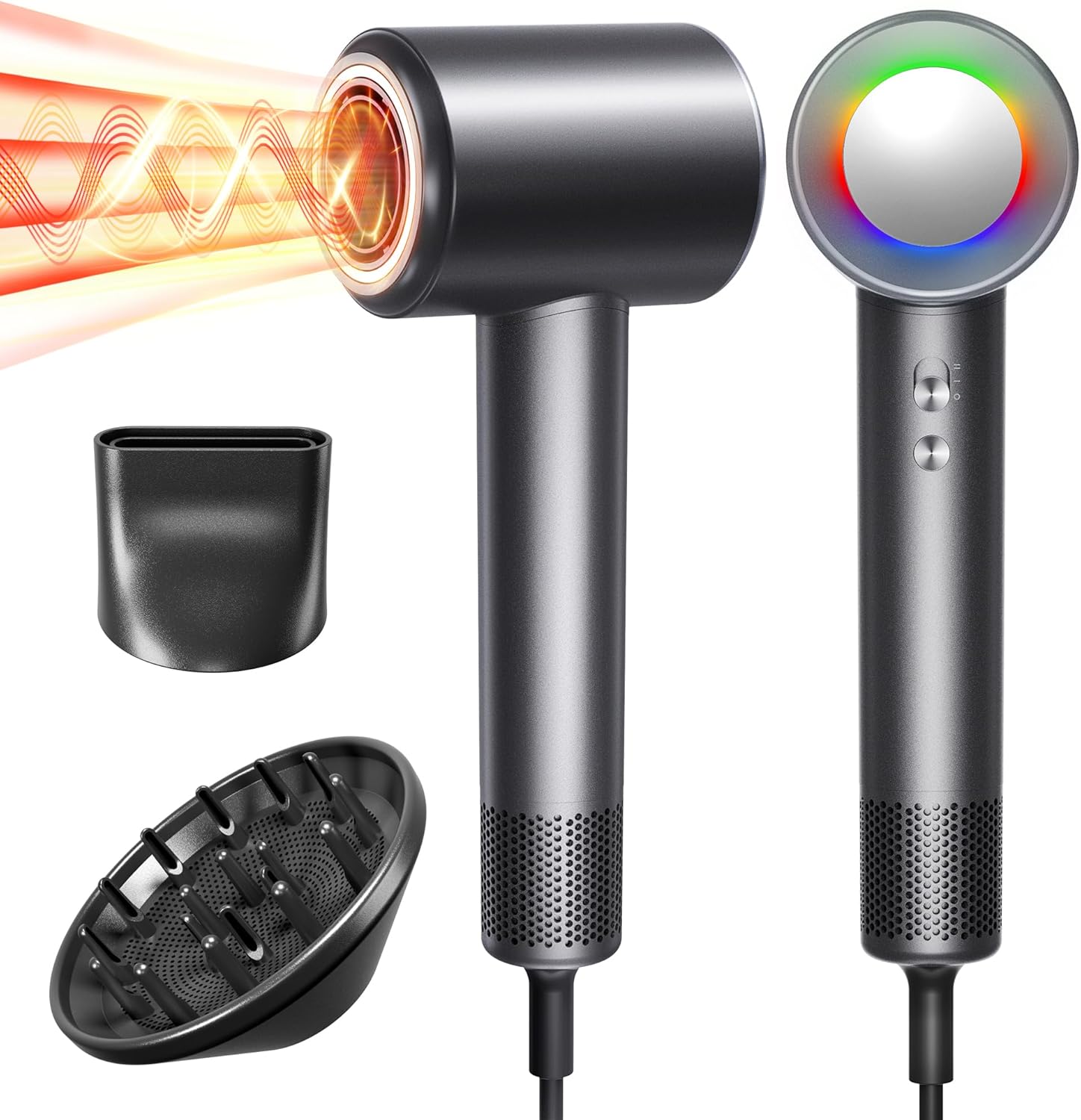 JVMU Ionic Hair Dryer - Fast Drying, Low Noise, Travel Ready!