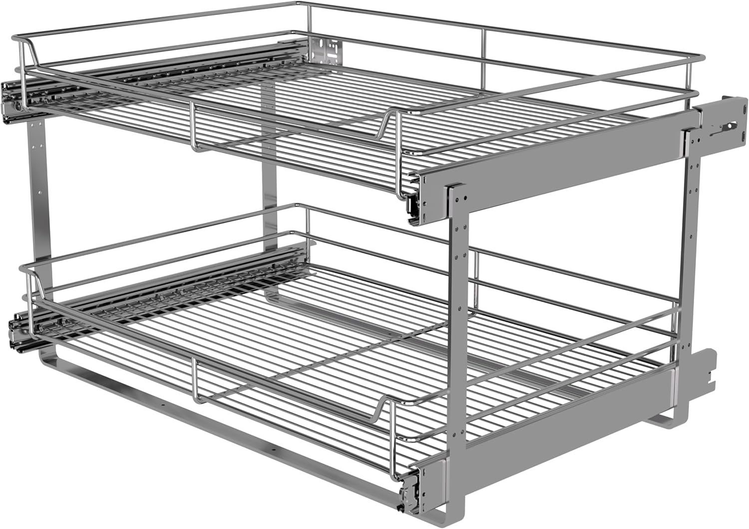 2-Tier Cabinet Pull Out Shelves for Kitchen Organization Needs