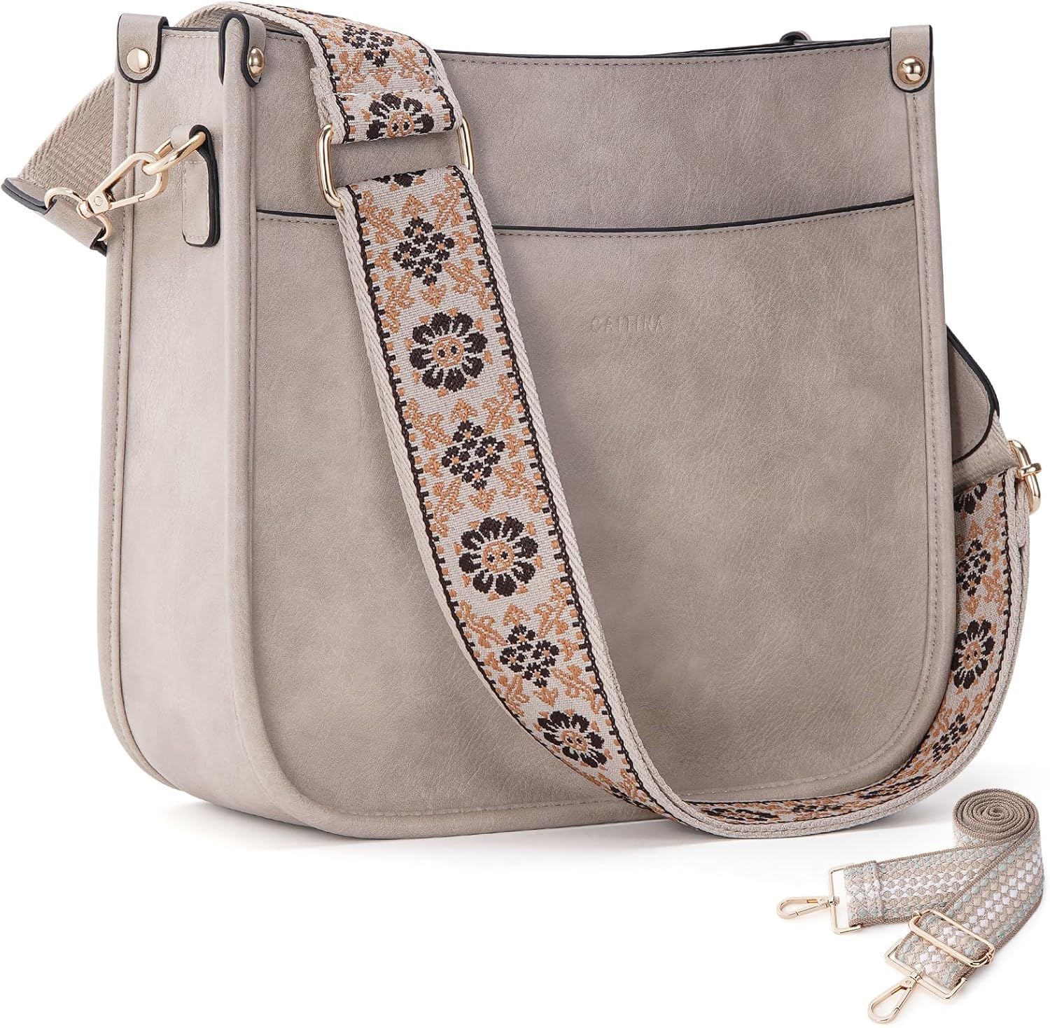Trendy Vegan Leather Crossbody Bag for Women with Adjustable Straps