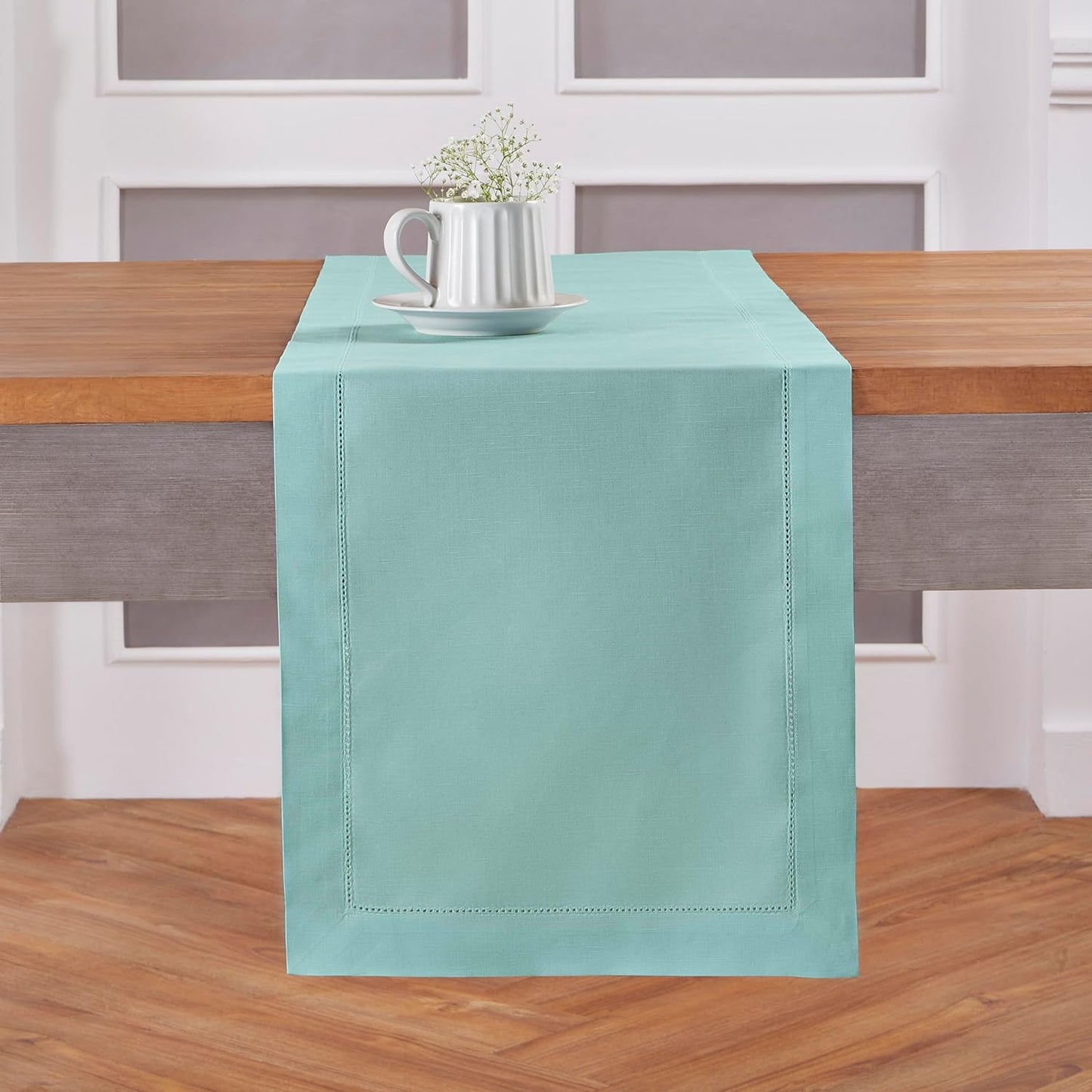 Cotton Linen Table Runner 14 x 120 Inches for Elegant Dining