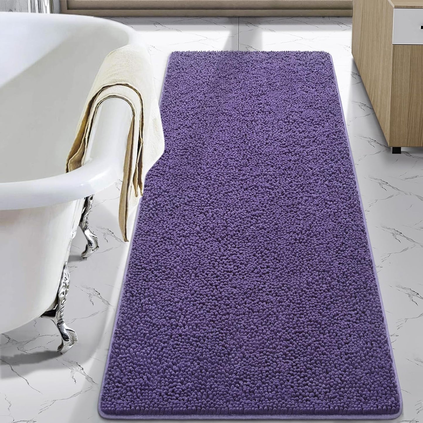 LOCHAS Luxury Bathroom Rug Shaggy Bath Mat for Comfort and Style