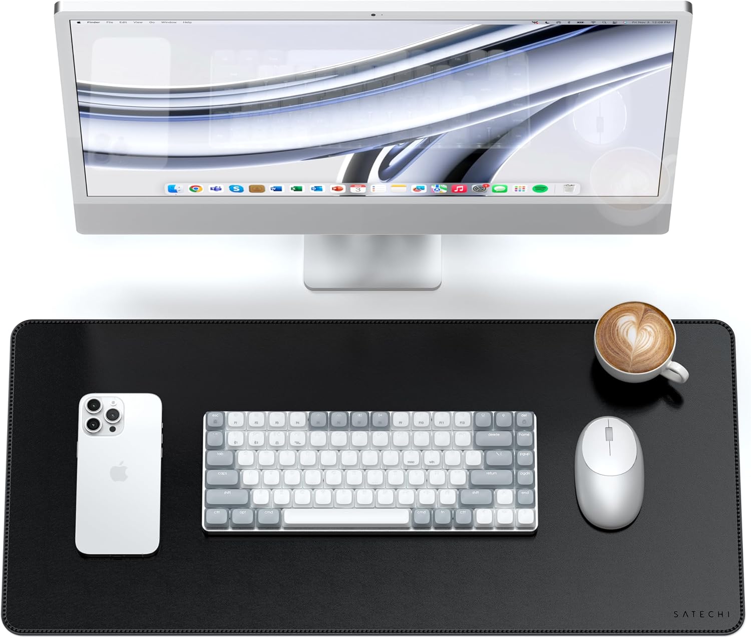 Large Vegan Leather Desk Mat: Scratch & Water Resistant