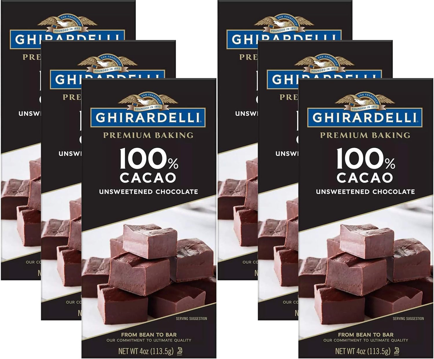 Ghirardelli 100% Cacao Unsweetened Chocolate Baking Bar 4-Ounce