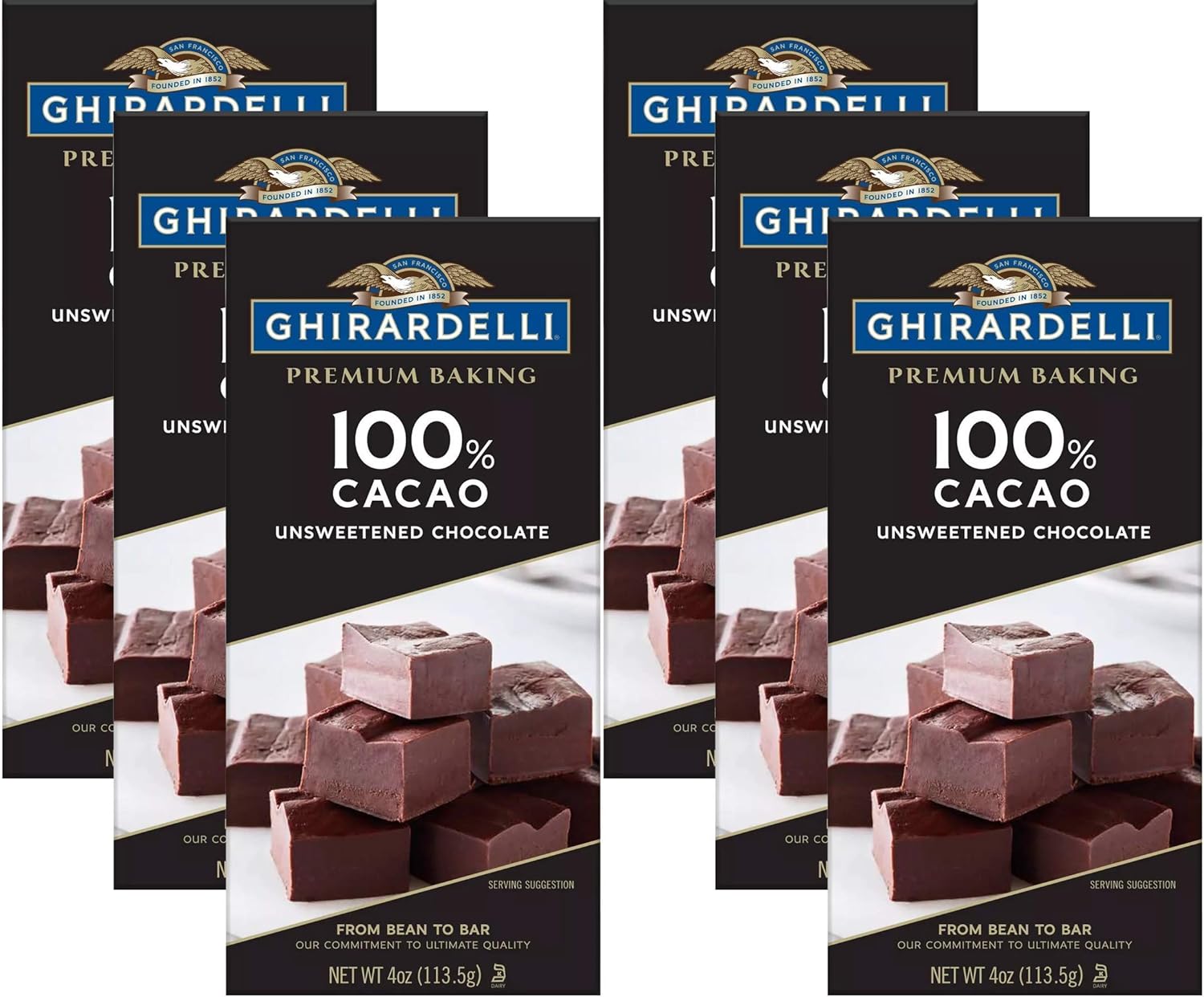 Ghirardelli 100% Cacao Unsweetened Chocolate Baking Bar 4-Ounce