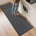 Kitchen Runner Rug 24x71 - Absorbent Non-Slip Charcoal Runner