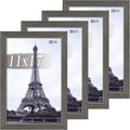 VCK 11x17 Picture Frame Set of 4 - Grey Wood-Grain Poster Frames