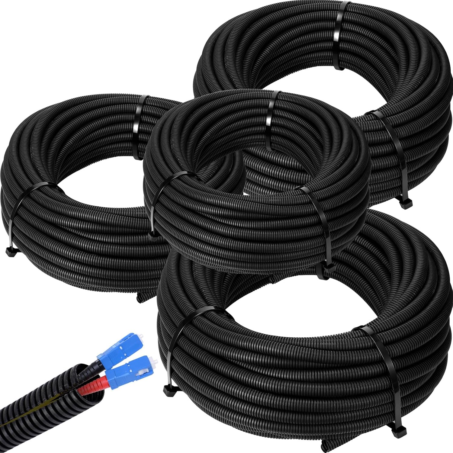 Sasylvia Split Wire Loom Cord Protector Tubing for Wires