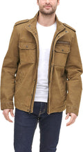 Levi's mens Washed Cotton Military Jacket - Versatile Lightweight