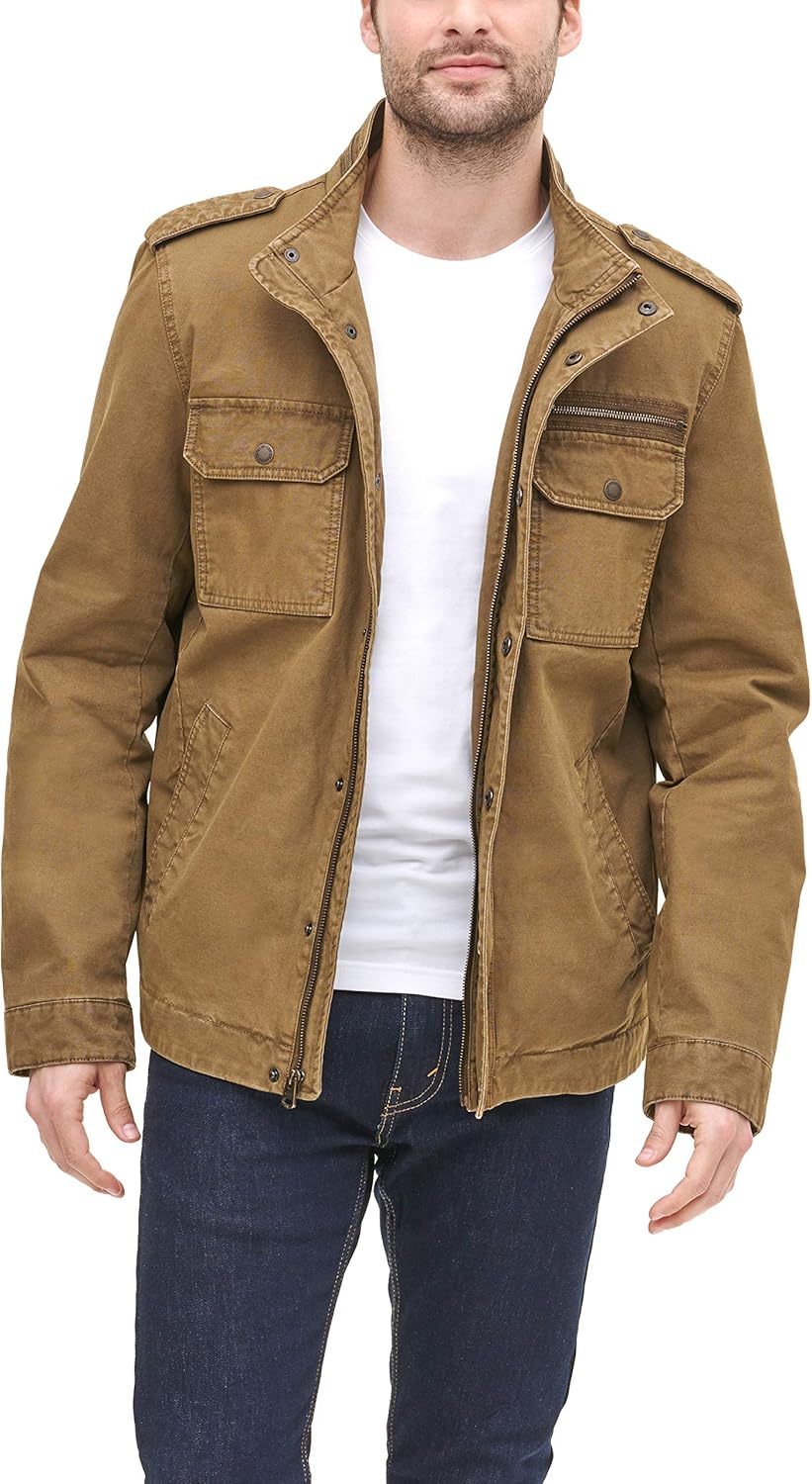 Levi's Washed Cotton Military Jacket for Men - Timeless Style