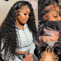 Deep Wave Lace Front Wigs 22in Human Hair with Baby Hair