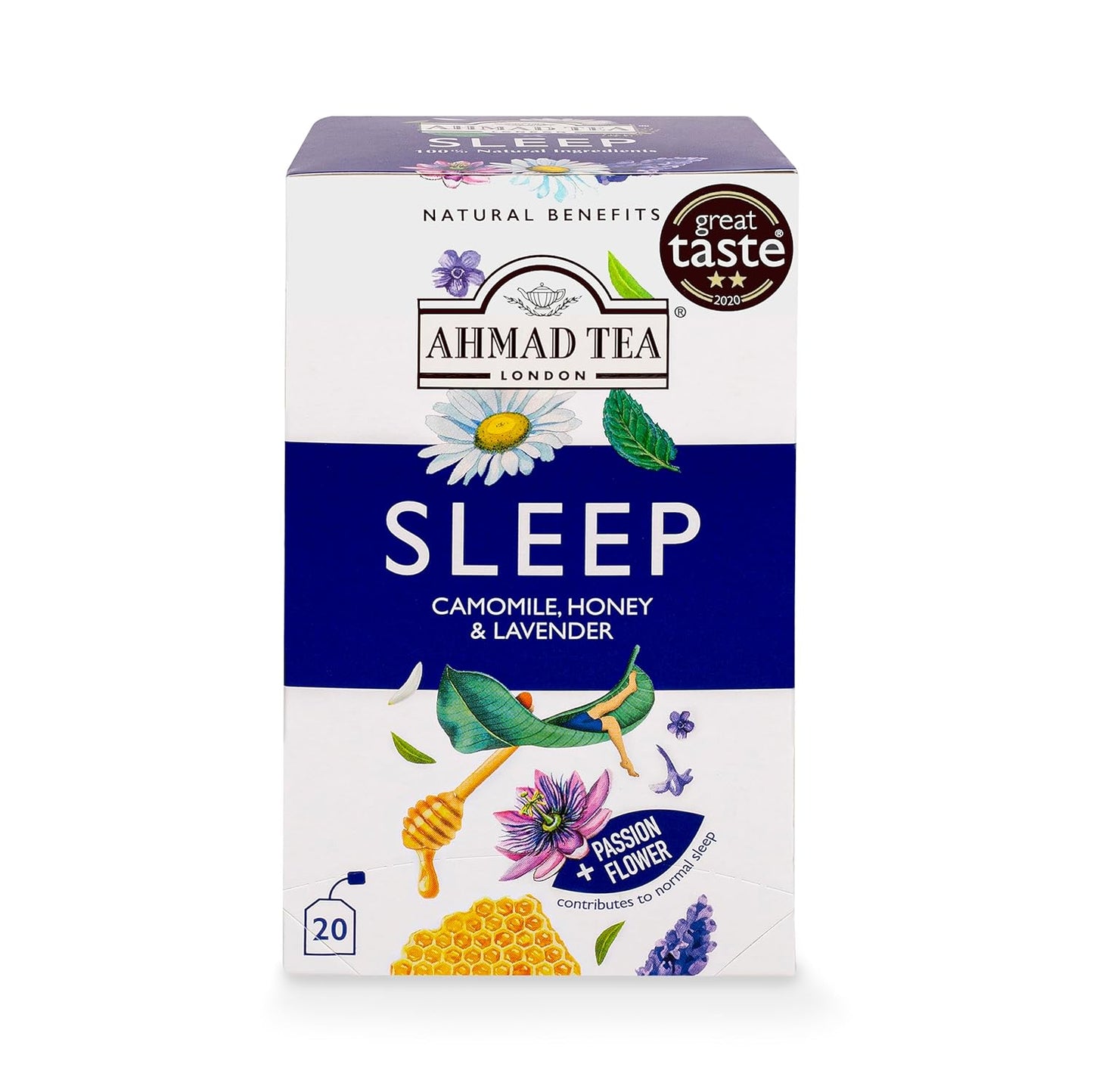 Ahmad Tea Herbal Tea Sleep Blend with Chamomile and Lavender