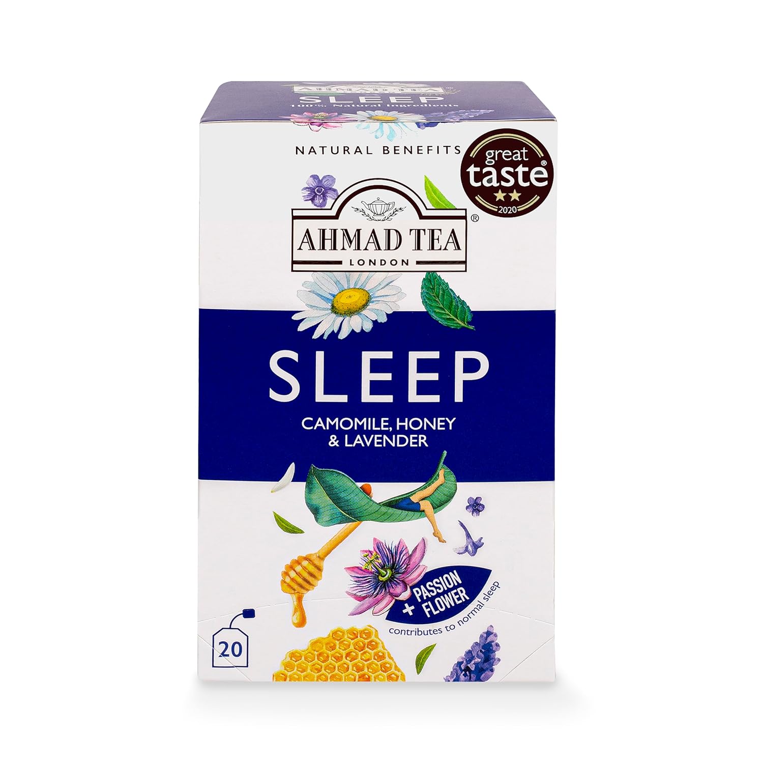 Ahmad Tea Herbal Tea Sleep Blend with Chamomile and Lavender