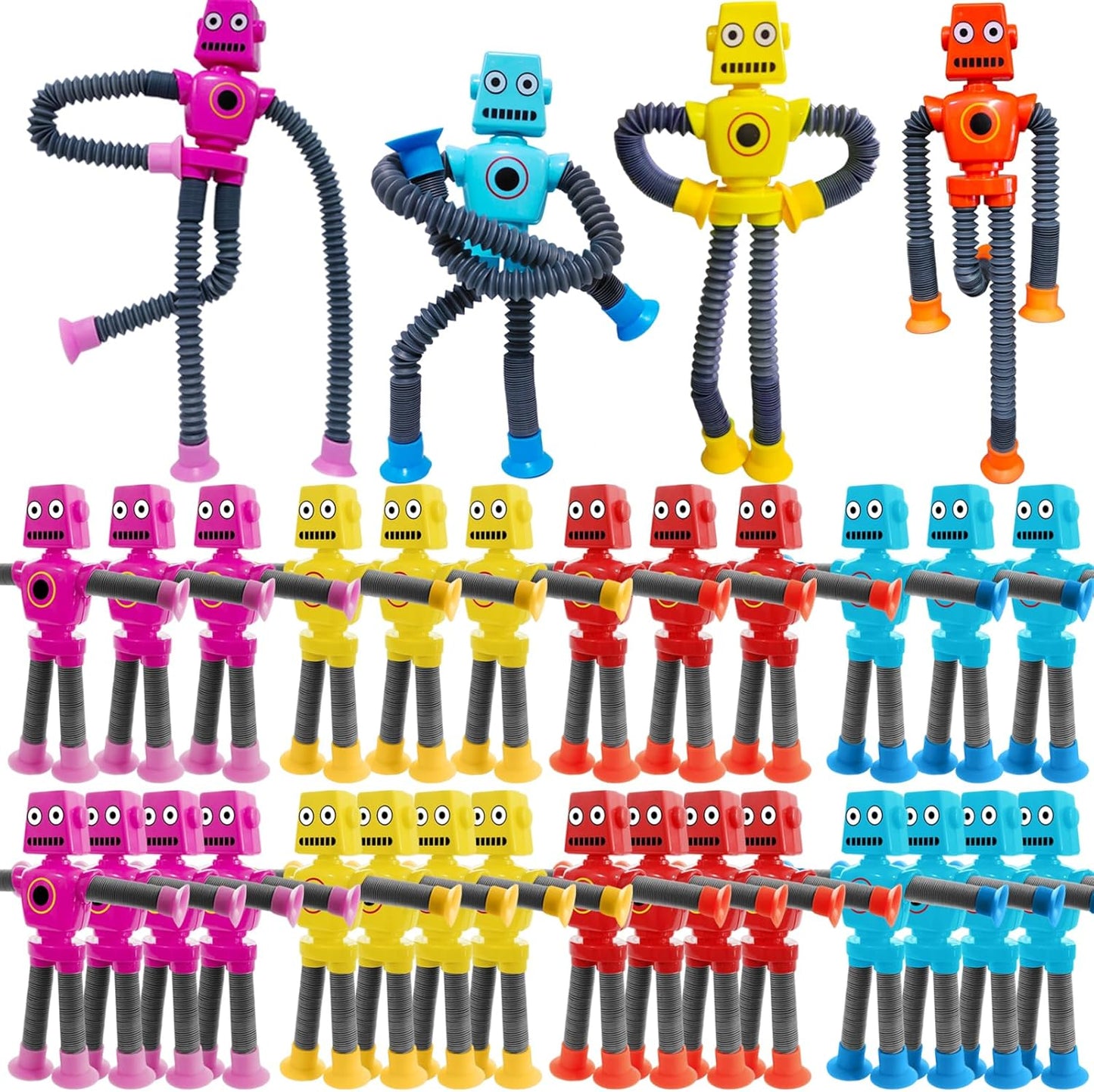 32 PCS Suction Cup Robot Toy for Kids and Toddlers Fun Gift