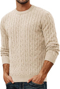 PJ PAUL JONES Mens Cable Knit Pullover Sweater - Classic Crewneck