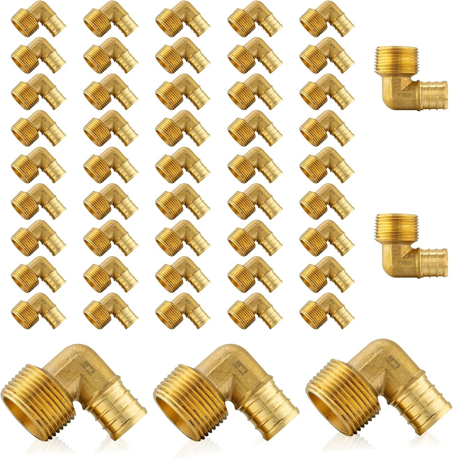PEX Fittings 50-Pack 3/4in Male Threaded NPT Elbow Adapter