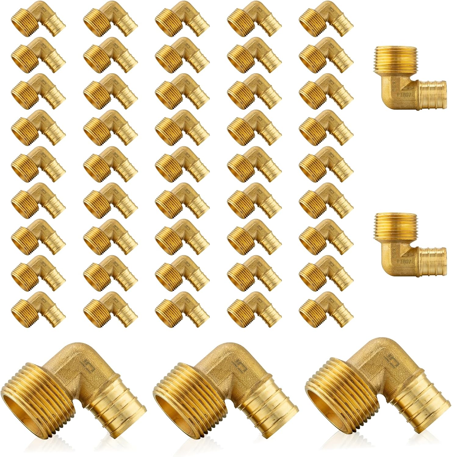 PEX Fittings 50-Pack 3/4in Male Threaded NPT Elbow Adapter