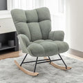 Rocking Chair Nursery Teddy Upholstered Glider Rocker - Cozy Nursery