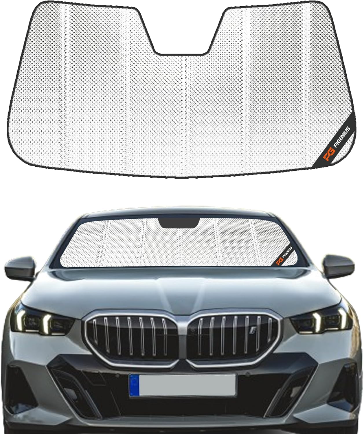 Windshield Sun Shade for BMW 5 Series 2017-2023 - BLAZBLOCK