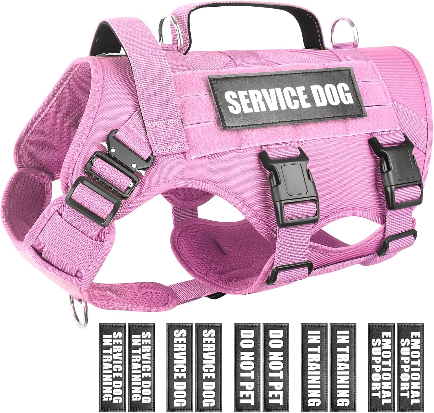 WINSEE Service Dog Vest Harness for Medium Dog Training and Walking