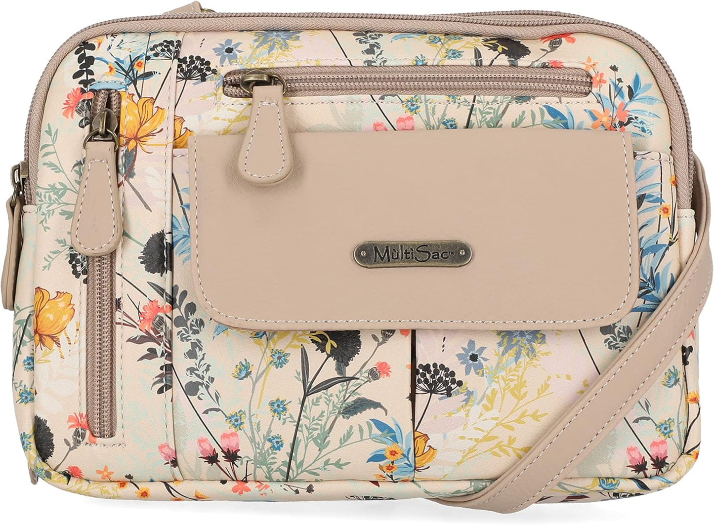 MultiSac Zippy Triple Compartment Crossbody Bag for Women