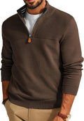 PJ PAUL JONES Men's Quarter Zip Sweater Slim Fit - Comfortable Classic