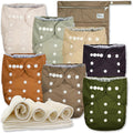 Nora's Nursery Down to Earth Cloth Diapers 7 Pack - Wet Bag Included