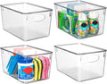 ClearSpace Plastic Storage Bins With Lids 4 Pack - Pantry & Fridge