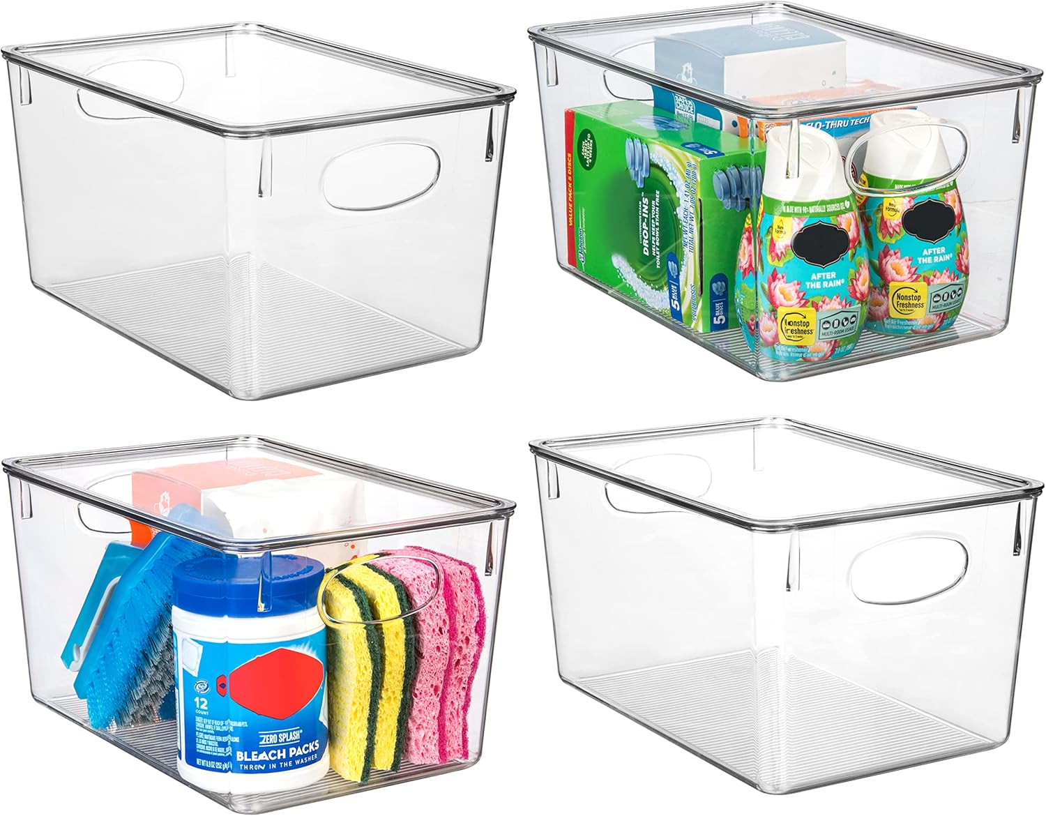 ClearSpace Plastic Storage Bins With Lids for Home Organization