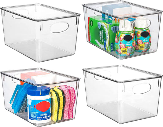 ClearSpace Plastic Storage Bins With Lids for Home Organization