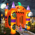 12FT Halloween Inflatable Archway Pumpkin Haunted House - Eye-Catching