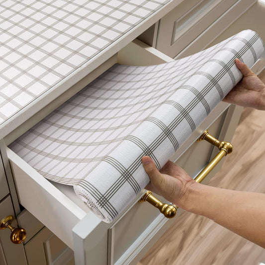 Non-Adhesive Shelf and Drawer Liner for Kitchen Cabinets