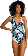 La Blanca Multi Strap Cross Back One Piece Swimsuit - Tummy Control