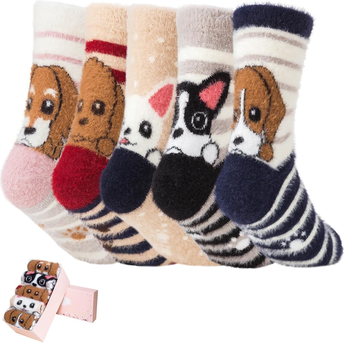 Cozy Fuzzy Socks for Women - Warm Winter Wool Socks Gift Ideas