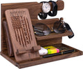 Phone Docking Station For Veteran - Handmade Walnut Nightstand